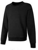 Hanes EcoSmart Girls' Love Your Selfie Crewneck Fleece Pullover Sweatshirt, XS, Black