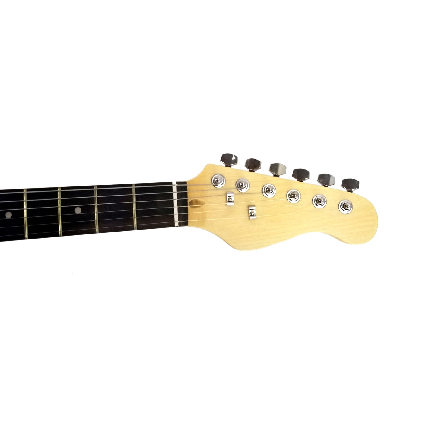 Full Size Right Handed Electric 6 String Guitar, Solid Wood Body and Bolt on Neck, Cable and Tremolo Arm, Color: Hot Pink