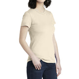 American Apparel Womens Size Medium 100% Cotton Fine Jersey T-Shirt 2102W CREME