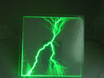Modern 16" - GREEN - PLASMA PLATE LUMIN GLASS Light FX