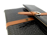 Black Crocodile Skin Pu Smart Bag Case Cover Stand Holder for Apple Ipad 2 3