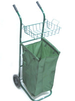 PORTABLE GARDEN ROLLING YARD CART - FOR PRUNING, CLEANUP Removable Leaf Bag NEW