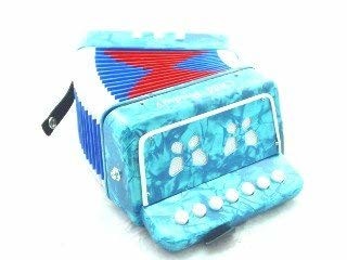 ACCORDION BLUE - BUTTON ORGAN accordian Concertina NEW!