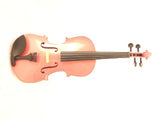 VIOLIN 4/4 Scale FULL Size PINK METALLIC FIDDLE Travel Case Rosin Bow SET