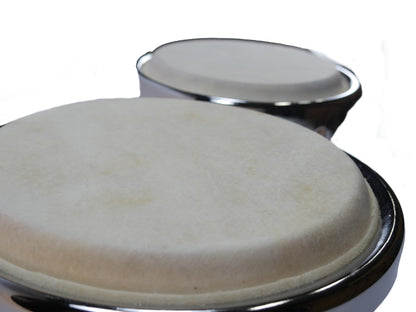 Zenison - BONGO DRUMS 8+9" SET, NATURAL WOOD Dual Bongos WORLD LATIN Percussion