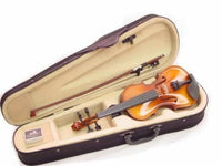 VIOLIN 1/8 Scale Eighth Size NATURAL WOOD FIDDLE Travel Case Rosin Bow NEW SET