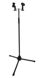 Stereo Microphone Stand - T-bar - Dual Head w/ Clips Studio Stage Orchestra NEW