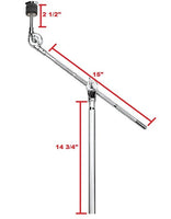 Cymbal Boom Arm Heavy Duty Chrome Mount Drum Rack Percussion Accessory
