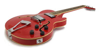 ELECTRIC GUITAR - CHERRY RED QUILTED MAPLE - HOLLOW BODY F-Soundhole SUPREME