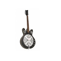 ELECTRIC RESONATOR GUITAR - BLACK - SOAP BAR + PIEZO