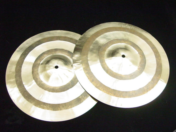 DRUM CYMBALS - 14" RAW SET - HIGH HATS - PERCUSSION GEAR