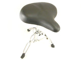 DRUM THRONE - BICYCLE STYLE SEAT Black Double Braced Padded Swivel NEW