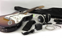 Zenison ELECTRIC GUITAR 20 Pc DELUXE Starter Silent Kit HEADPHONES STRINGS BAG