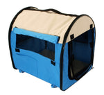 Milemont Pet Carrier - Dog House Soft Crate Cage Kennel - Portable - Blue and White by EDMBG