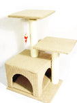 NEW PET Cat HOME Double Tower Platforms w. Cave Tunnel