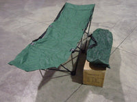 SPORTY CAMPING COT - GREEN + BAG OVERSIZE ADULT FOLDING