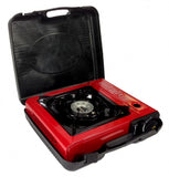 Single Burner Stove Butane Gas Portable Camping Survival with Carrying Case