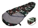 SLEEPING BAG - MUMMY Type 8' Foot CAMOUFLAGE USA CAMMO 20+ Degrees Carry Bag NEW