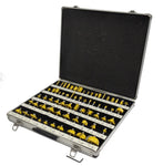 Router Bits Set - 66 Piece 1/2" Shank Carbide Aluminum Case