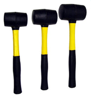 NEW HAND TOOLS - 3 piece RUBBER MALLET SET - HAMMERS