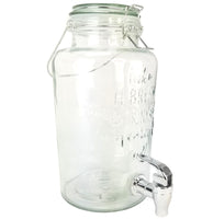 Decorative Cold Glass Drink Beverage Lemonaid Dispenser 3 Liter with Tap