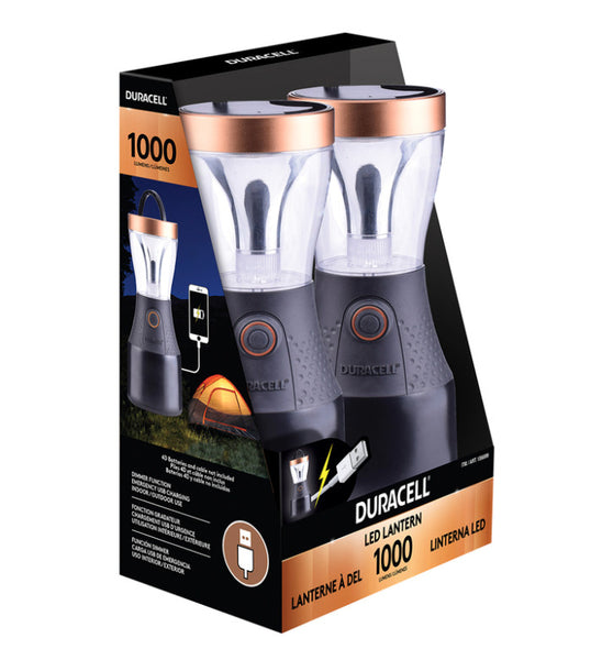 2-Pack Duracell LED LANTERNS 1000 Lumens USB Waterproof 2 Piece Campin –  EDM Products Direct