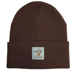 Staghorn Night Watch Beanie Hat - Brown One Size Unisex Work Winter Hunting Cap