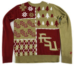 NCAA Florida State Seminoles Men's Busy Block Ugly Christmas Sweater - XL