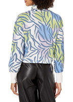 KENDALL + KYLIE Women's Graphic Turtle Neck Sweatshirt, Zebra Print - Large