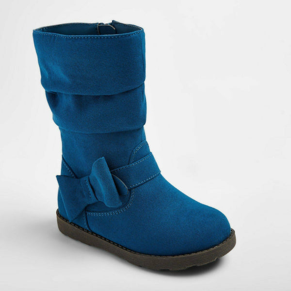 Cat & Jack Toddler Girls' Jeanna Scrunch Fashion Boots - Size 6 - Teal