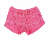 DKNY Girls Shorts 2 Pack - Pink Lace & Blue Twill - Size 6X - New