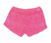 DKNY Girls Shorts 2 Pack - Pink Lace & Blue Twill - Size 6X - New