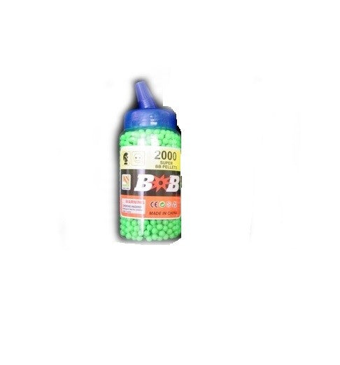2000 Pc Green Airsoft Ammo Bb Pellets Bullets Plastic Loader Bottle 6mm12g