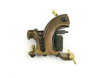TATTOO MACHINE /GUN - DAMASCUS STEEL FRAME - 10 WRAP CUSTOM BUILT HANDMADE