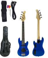 Zenison 36" Bass Guitar for Kids/Beginner Complete Starter Kit Amp Combo Blue