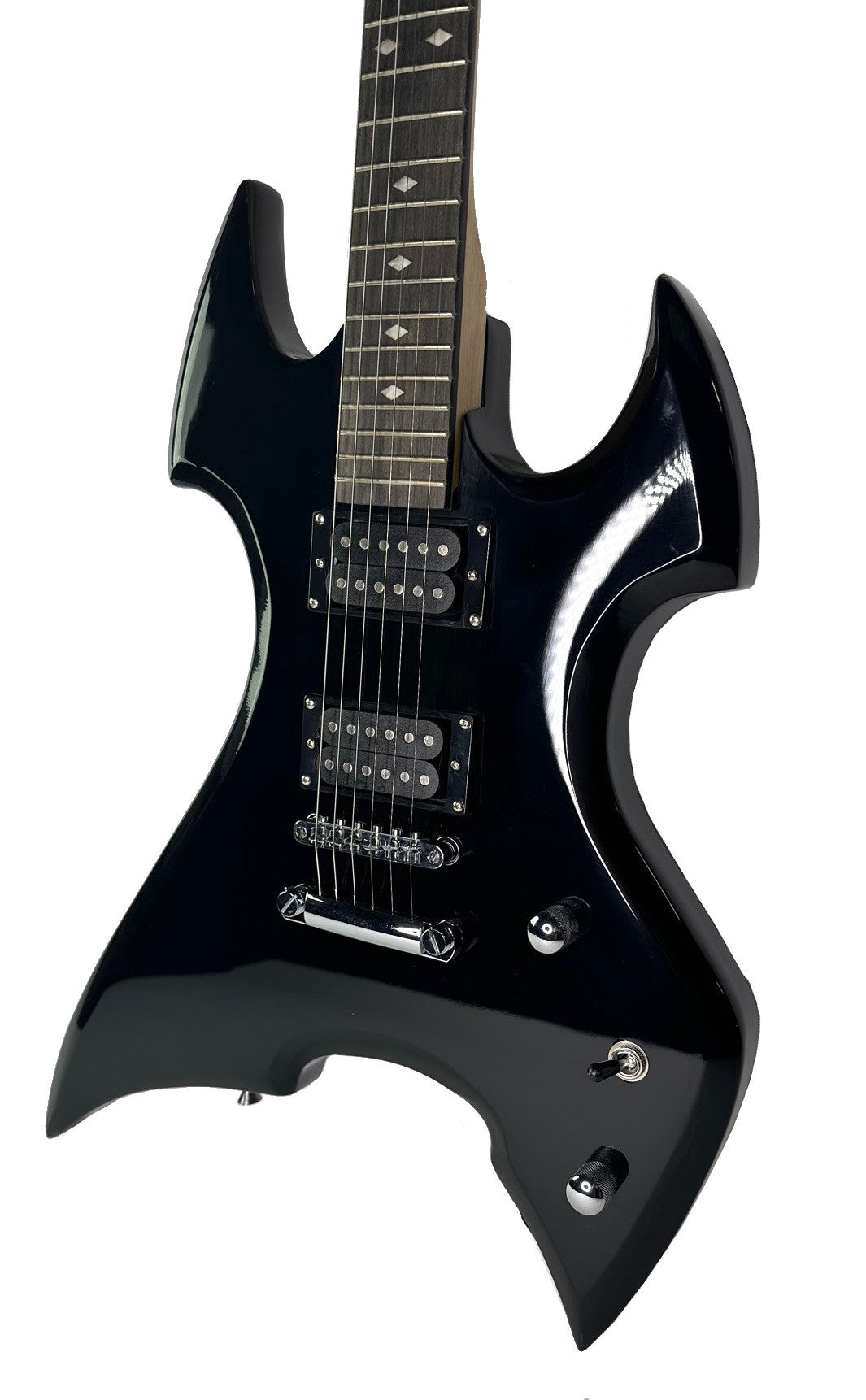 Zenison Heavy Metal Rock Style Electric Guitar Solid Wood Body Maple Black