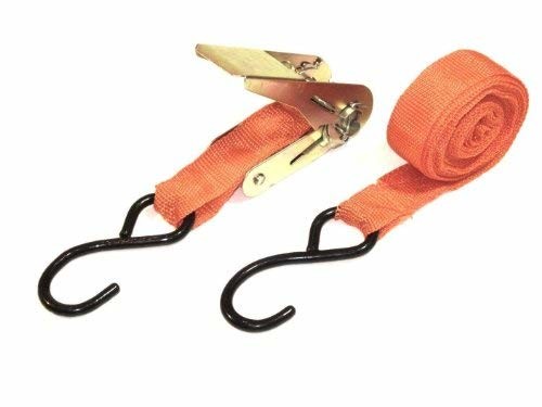 Lightweight Ratchet Tie Down Cargo Strap 1" inch x 15' Ft with S Hook
