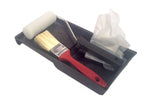 PAINT KIT SET 5-Piece TRAY ROLLER FOAM PAD BRUSH Painters GLOVES New