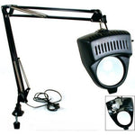 EDM - Clamp on Swing Arm Lighted Magnifying Lamp for Hobby, Work Desk, or Table