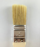 Lot of Twelve 1" Paint Brushes Classic Bristle Paint Brushes with Wooden Handles