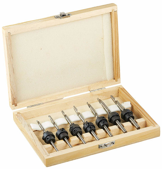 22 Piece Countersink Drill Bit Set with Case