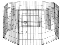 30" 6 Panel Heavy Duty Pet Dog Portable Exercise Playpen Fence Kennel Crate Cage