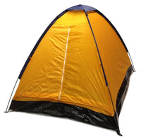 2 Person Dome Camping Tent - 7x5' with Sealed Bottom - Orange