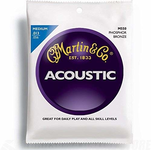 C.F. Martin & Co. M550 Phosphor Bronze Acoustic Guitar Strings, Medium