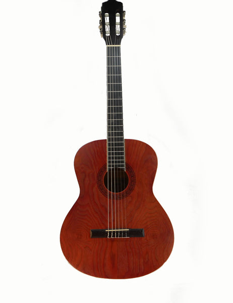 Zenison Acoustic 6 String Guitar Cherry Classical Folk Nylon Strings 40"