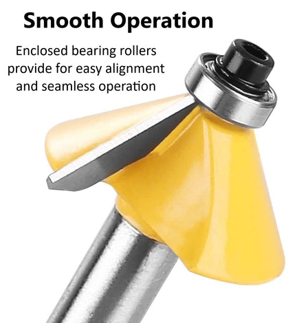 50 Piece EDM ROUTER BIT SET - 1/4" Shank Tungsten Carbide Edges in Aluminum Case